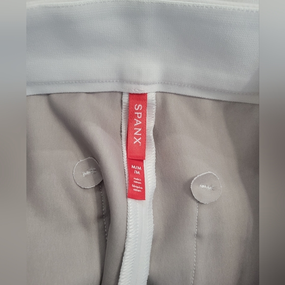 Spanx On the Go Ankle Slim Straight Pull On Pants White Medium NEW NWT - Picture 8 of 10